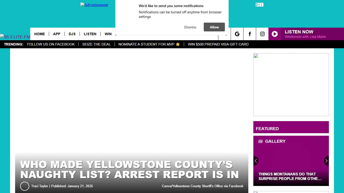 Arrest in Yellowstone County: What Happened This Week?