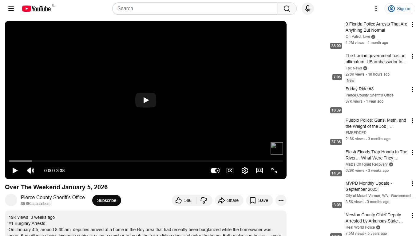 Over The Weekend January 5, 2026 - YouTube